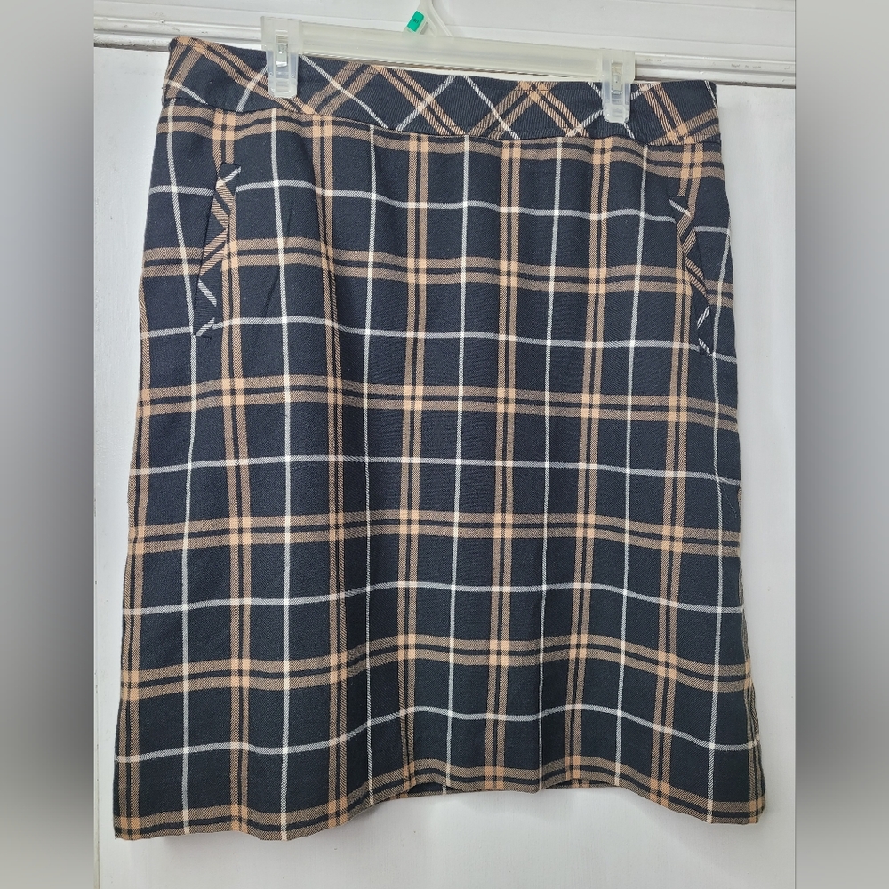 Laura Scott plaid skirt